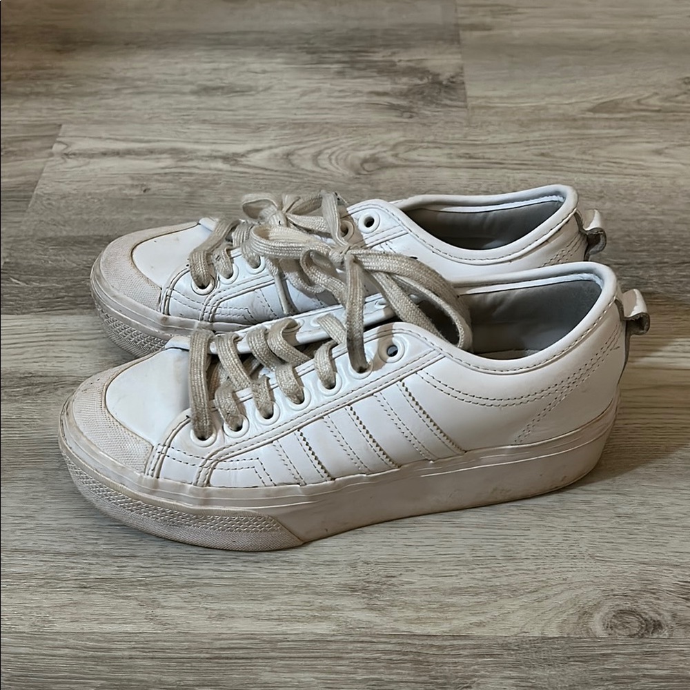 Adidas White Sneakers size 8